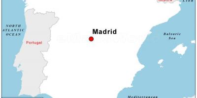 Karta över huvudstaden i Spanien