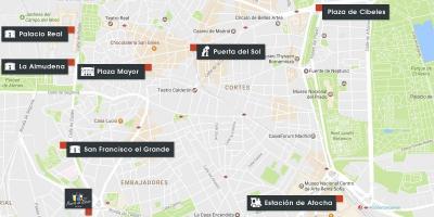 Karta över Madrid atocha