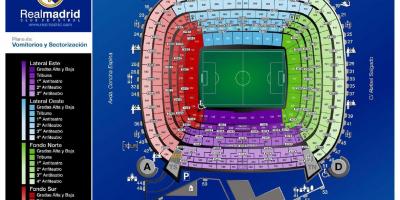 Karta över real Madrid stadion