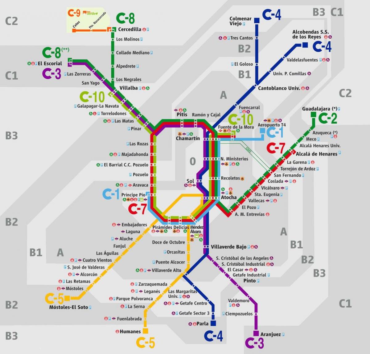 karta över Madrid atocha järnvägsstation