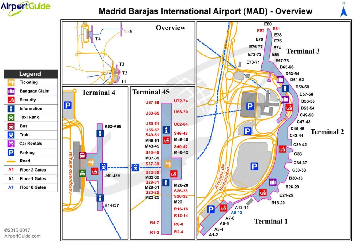 barajas flygplats karta