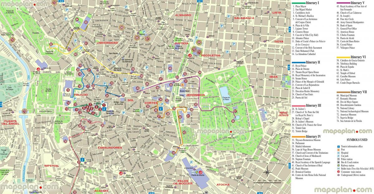 karta över Madrid karta offline