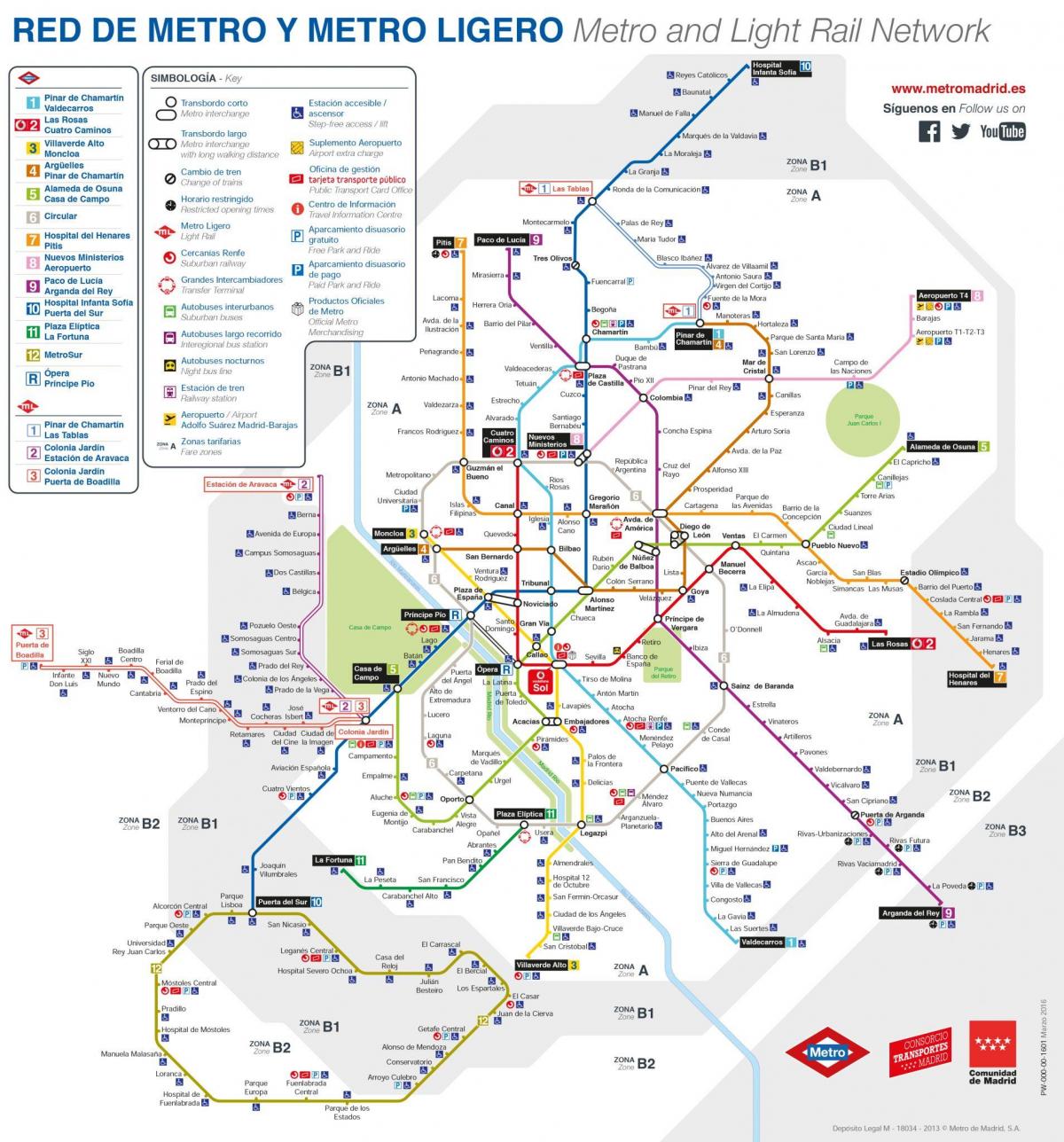 karta över Madrid kollektivtrafik