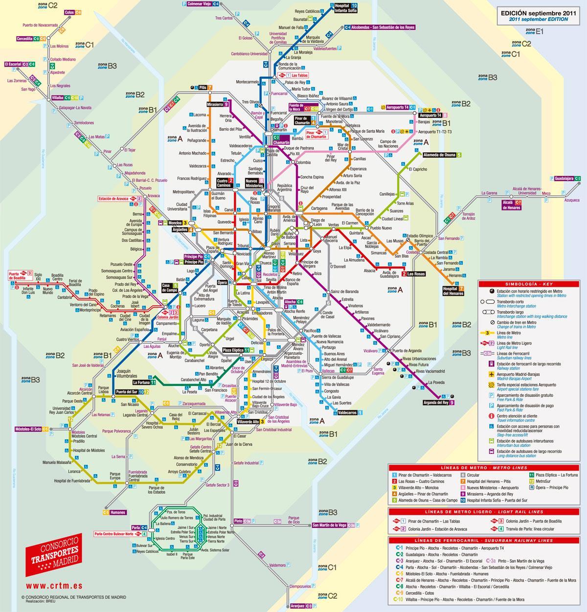 karta över Madrid spårvagn