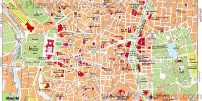Karta över burgundy street Madrid Spanien
