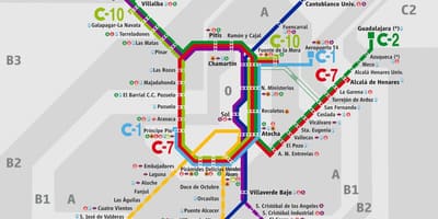 Karta över Madrid atocha järnvägsstation