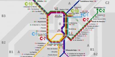 Karta över Madrid atocha järnvägsstation
