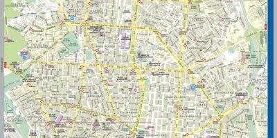 Street karta över Madrids centrum