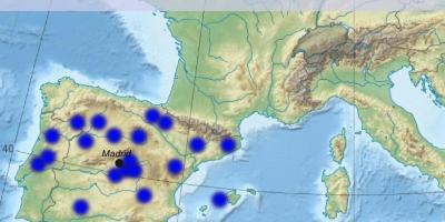 Karta över Madrid airport destinationer