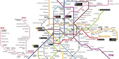 Metro de Madrid-karta