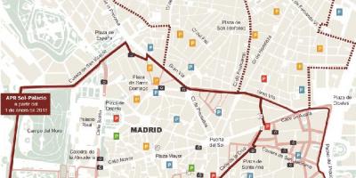 Karta över Madrid parkering