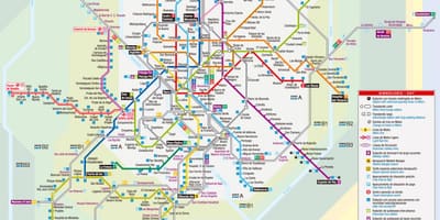 Karta över Madrid spårvagn