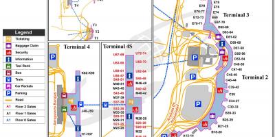Karta över Madrid Spanien flygplats
