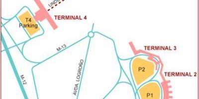 Madrid flygplats terminal karta