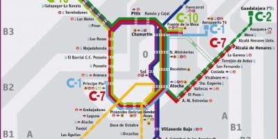 Madrid järnväg karta