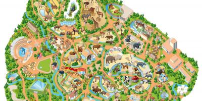 Karta över Madrid zoo
