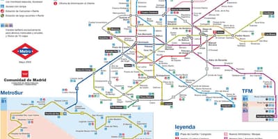 Madrid metro station karta
